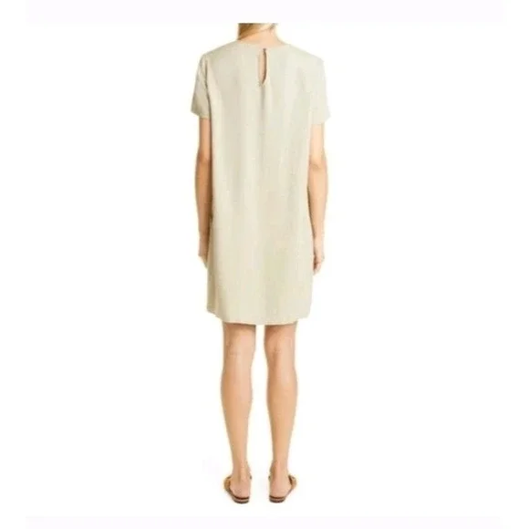 Jenni‎ Kayne Palmer Crepe T-shirt Dress Willow Tan Womens XS Quiet Luxury - Picture 3 of 7